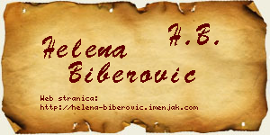 Helena Biberović vizit kartica
